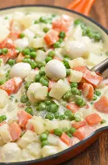 Mix Veggies w/quail eggs